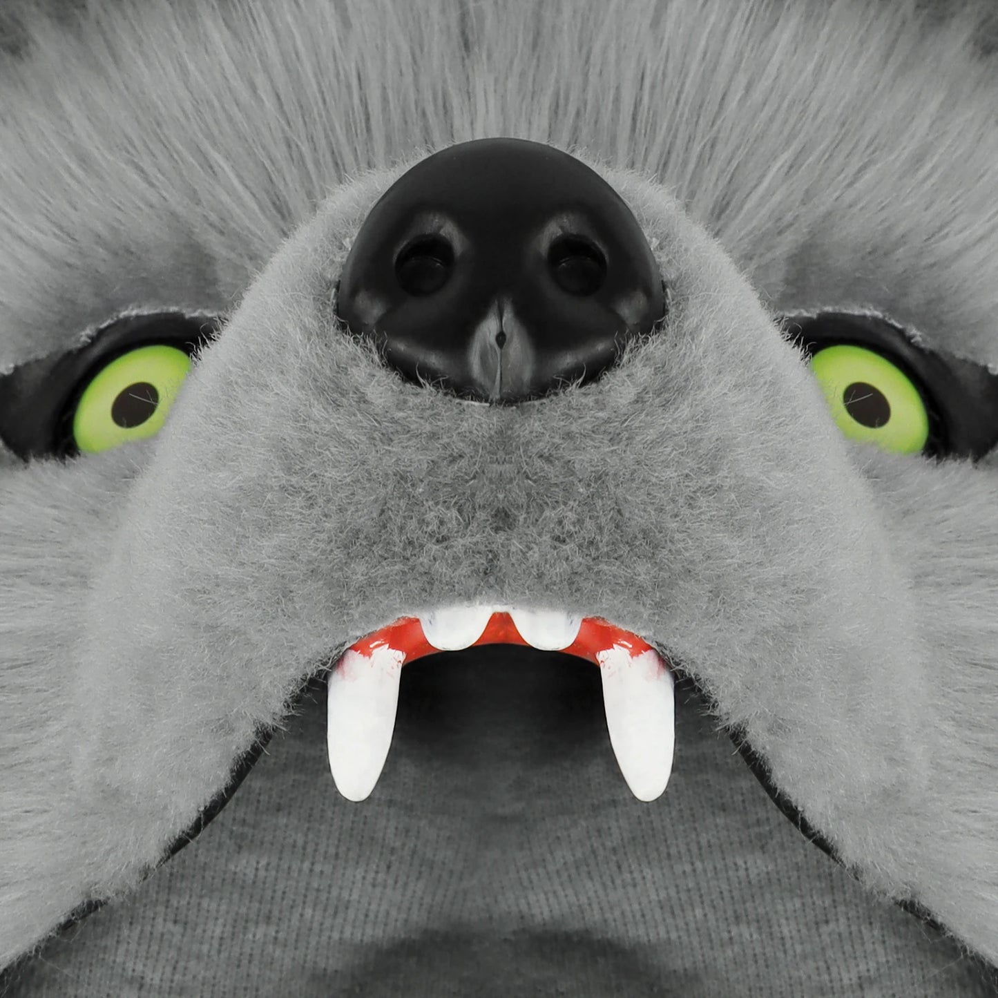 Premium Furry Head Mask Wolf Dog Plush Faux Fur For Halloween Masquerade Cosplay - ToylandEU