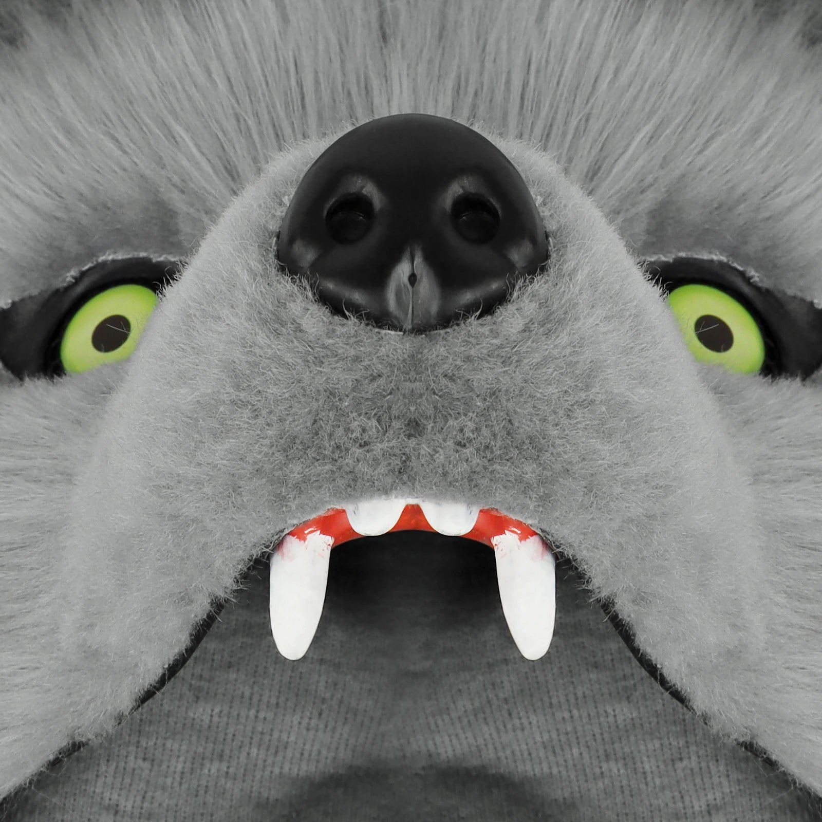 Premium Furry Head Mask Wolf Dog Plush Faux Fur For Halloween Masquerade Cosplay - ToylandEU