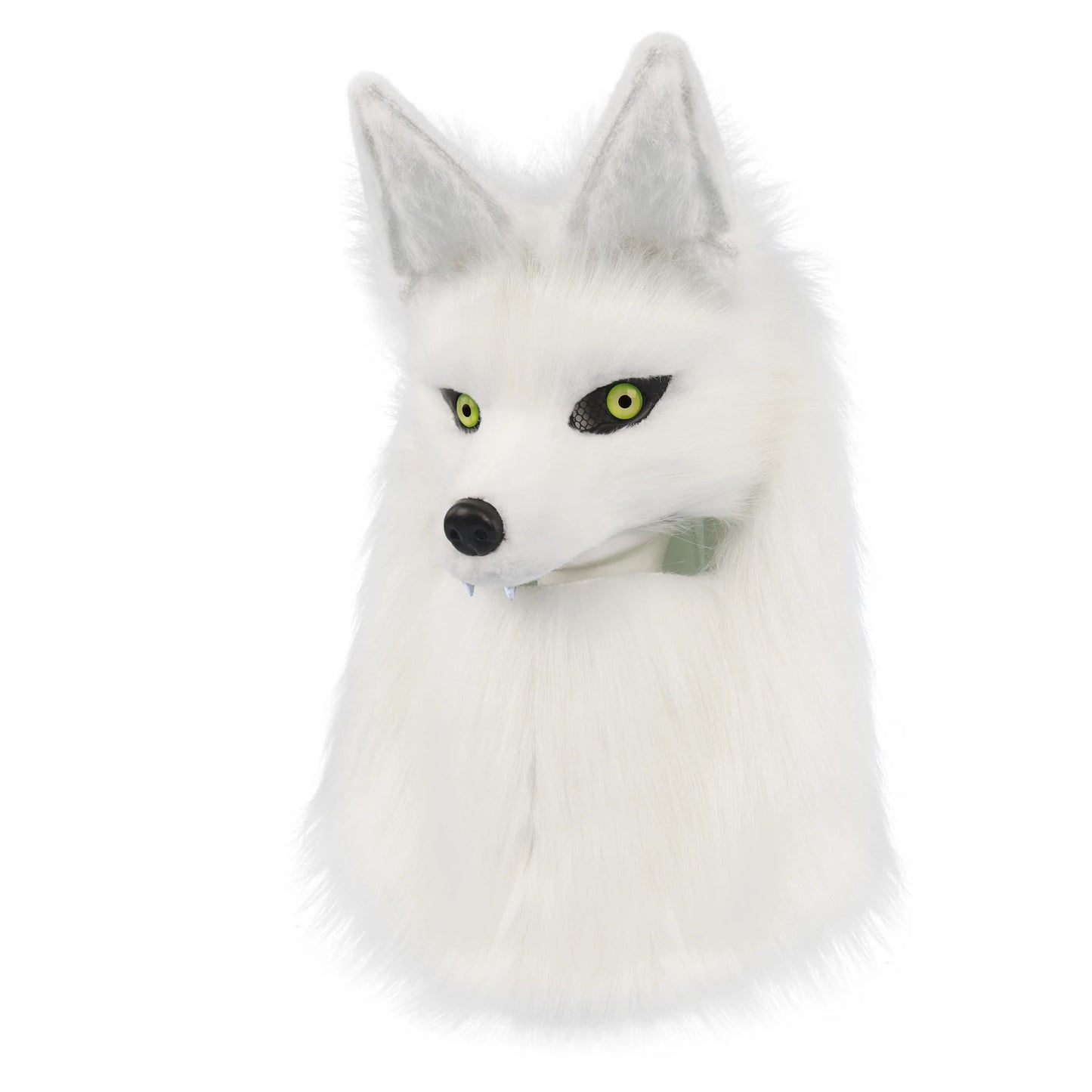 Premium Furry Head Mask Wolf Dog Plush Faux Fur For Halloween Masquerade Cosplay - ToylandEU