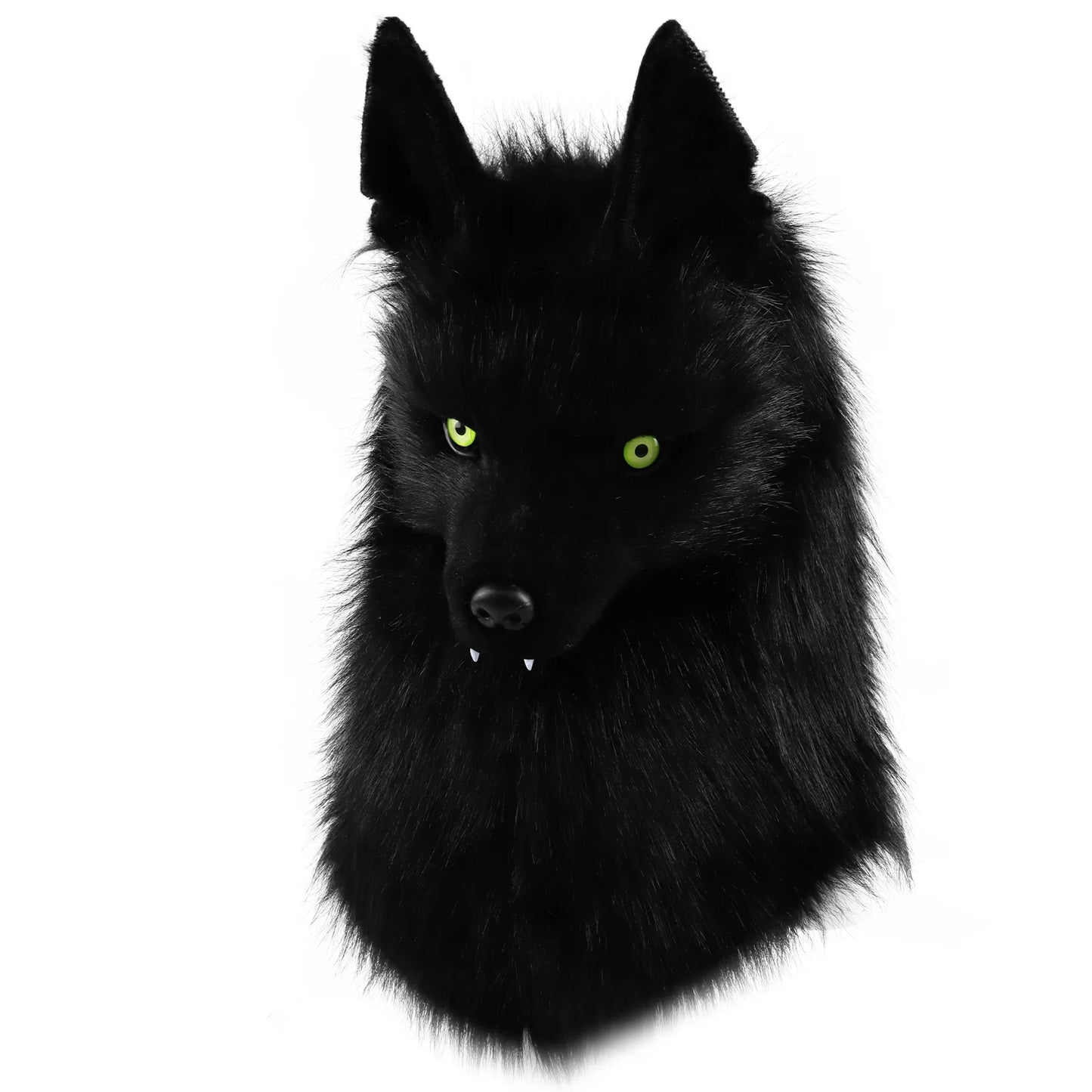 Premium Furry Head Mask Wolf Dog Plush Faux Fur For Halloween Masquerade Cosplay - ToylandEU
