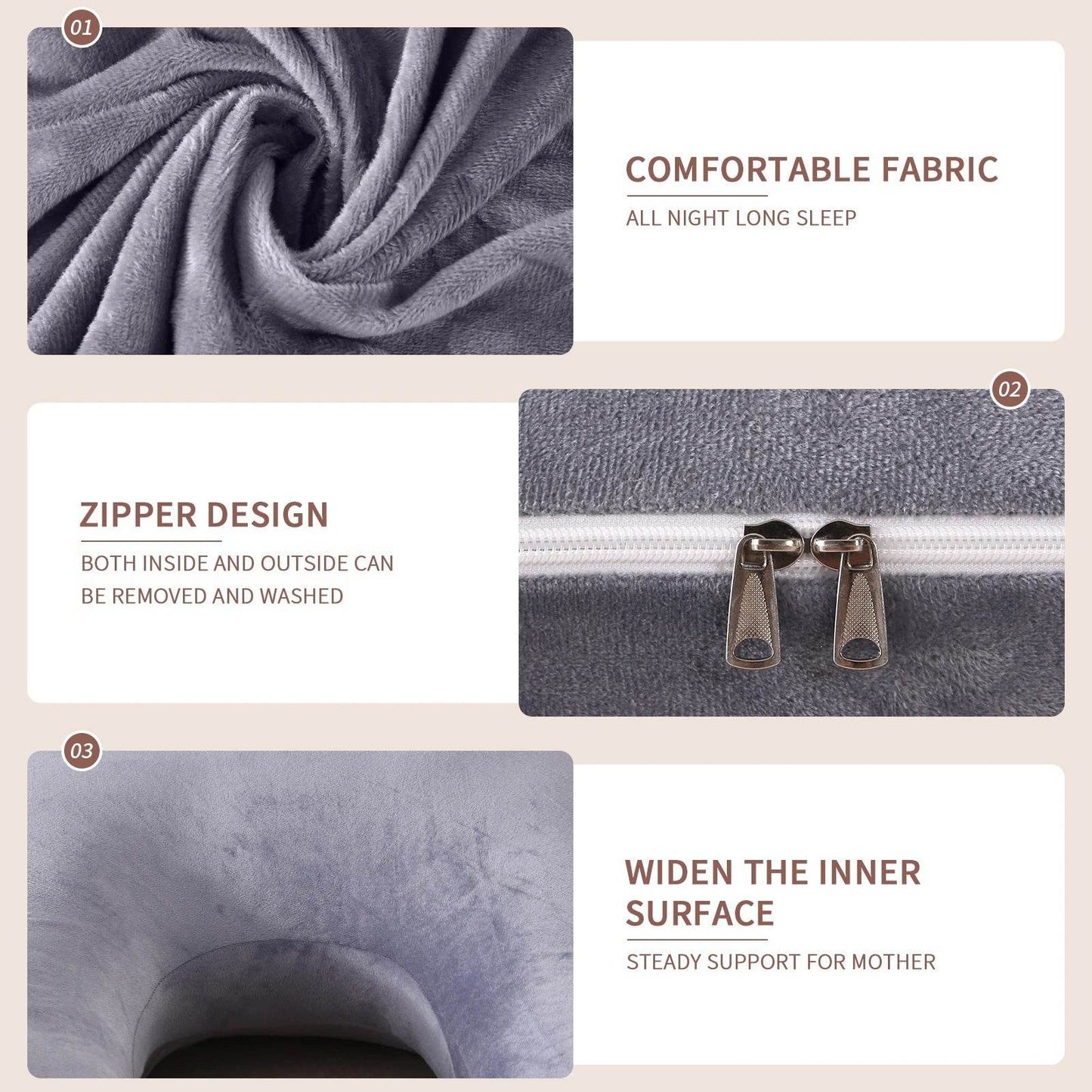 Premium G Shaped Pregnancy Pillow With Removable Cover - ToylandEU