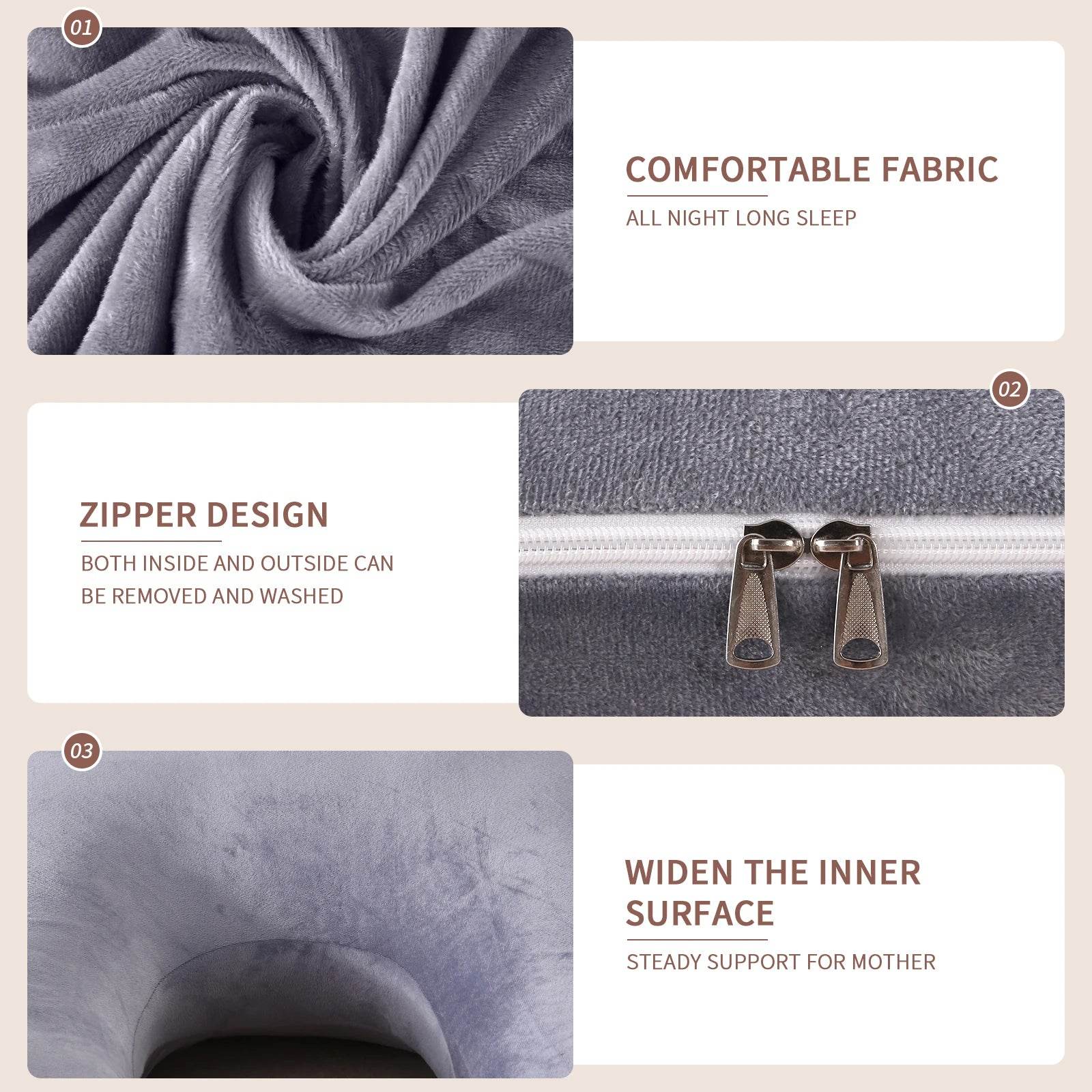 Premium G Shaped Pregnancy Pillow With Removable Cover - ToylandEU