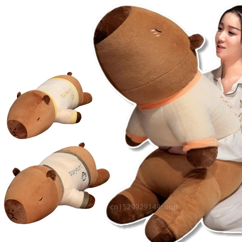 Premium Giant Capybara Plush Toy Throw Pillow 100cm Cute Cartoon Design For Home Decor Gift - ToylandEU