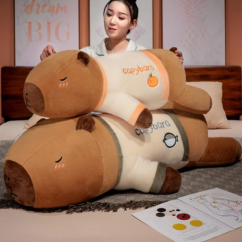 Premium Giant Capybara Plush Toy Throw Pillow 100cm Cute Cartoon Design For Home Decor Gift - ToylandEU
