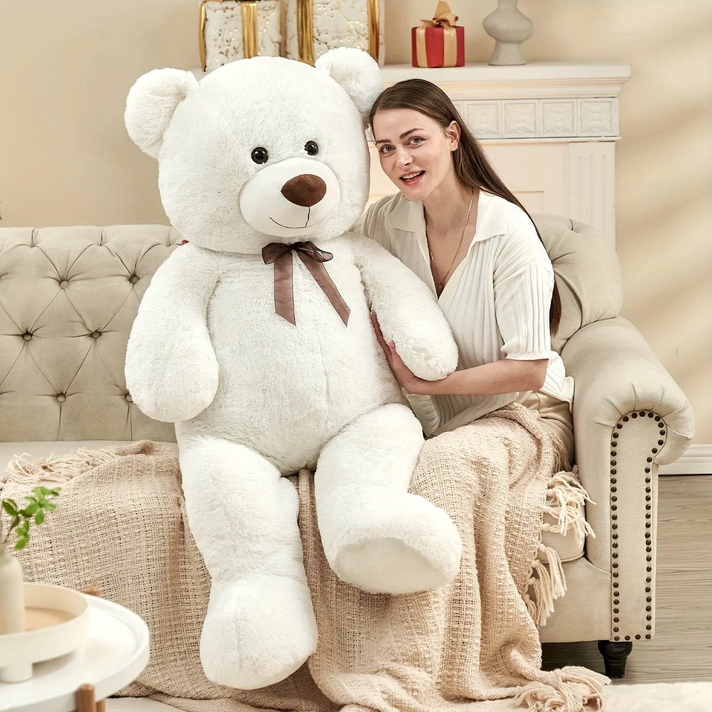 Premium Giant Teddy Bear Plush Toy XXL 51 Inch Soft Cuddly Gift for Kids and Adults - ToylandEU