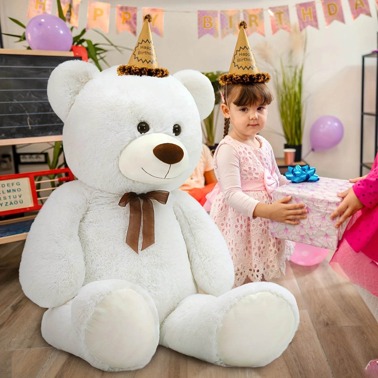 Premium Giant Teddy Bear Plush Toy XXL 51 Inch Soft Cuddly Gift for Kids and Adults - ToylandEU