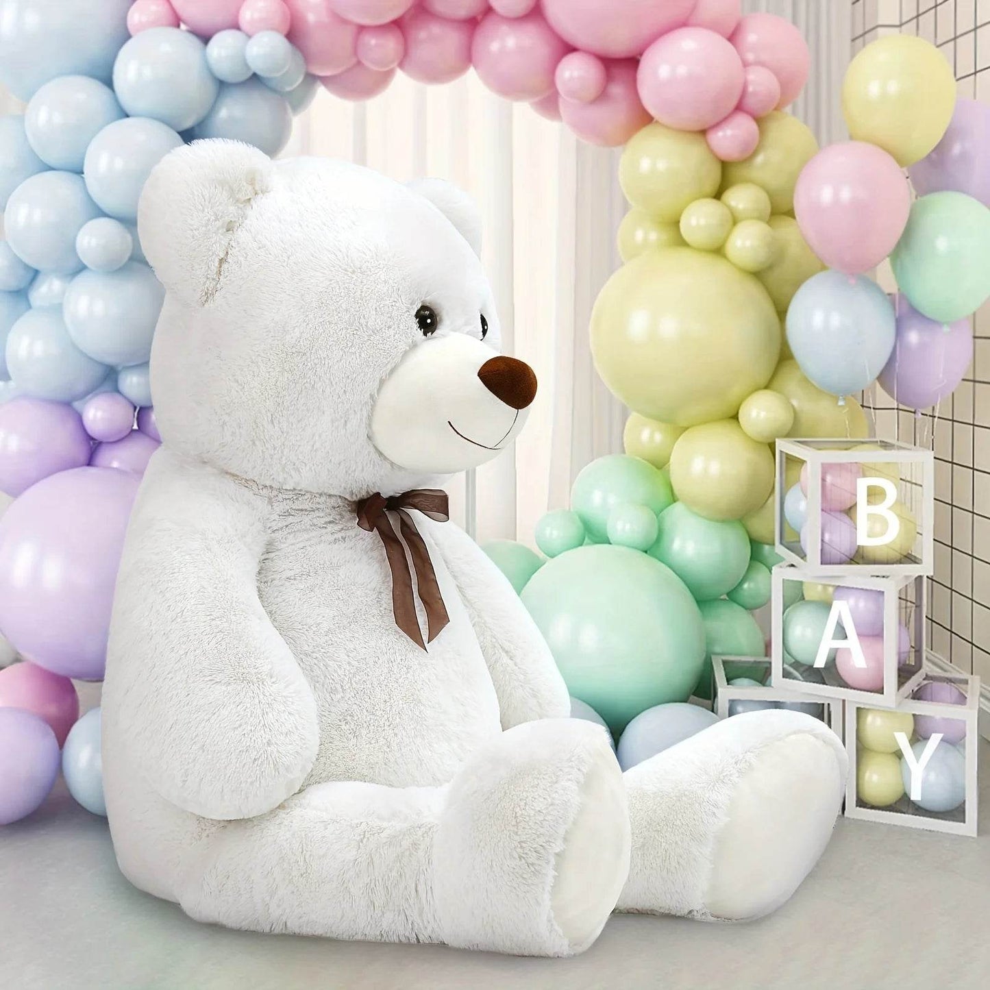 Premium Giant Teddy Bear Plush Toy XXL 51 Inch Soft Cuddly Gift for Kids and Adults - ToylandEU