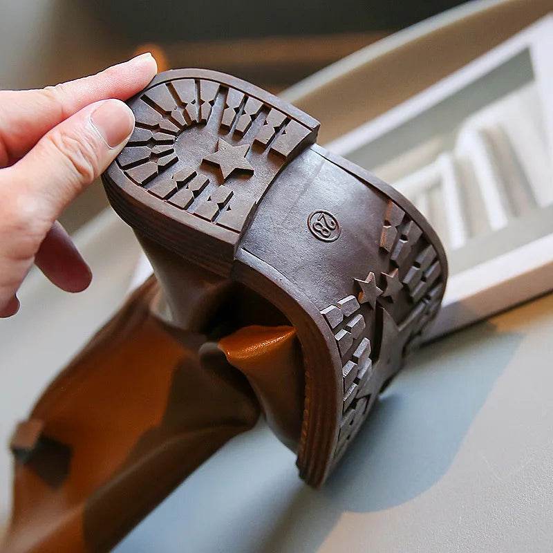 Premium Girls High Boots Leather Non Slip PU For Girls - ToylandEU