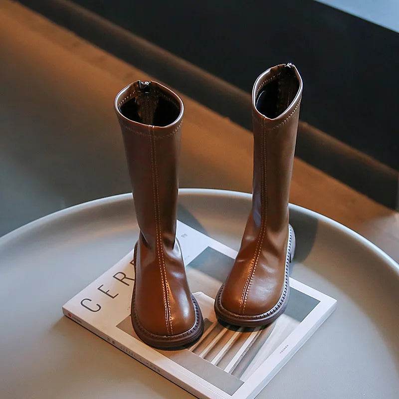 Premium Girls High Boots Leather Non Slip PU For Girls - ToylandEU