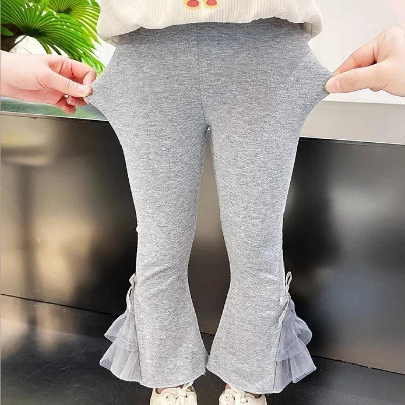 Premium Girls Leggings Bow Knot Decoration Elastic Waist Everyday Playwear - ToylandEU