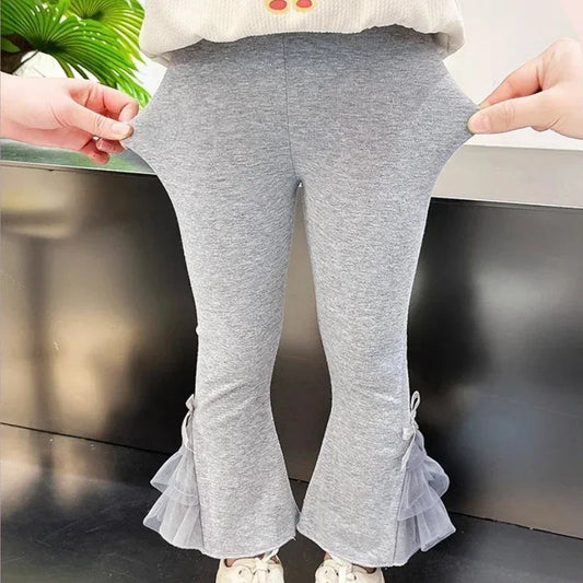 Premium Girls Leggings Bow Knot Decoration Elastic Waist Everyday Playwear - ToylandEU
