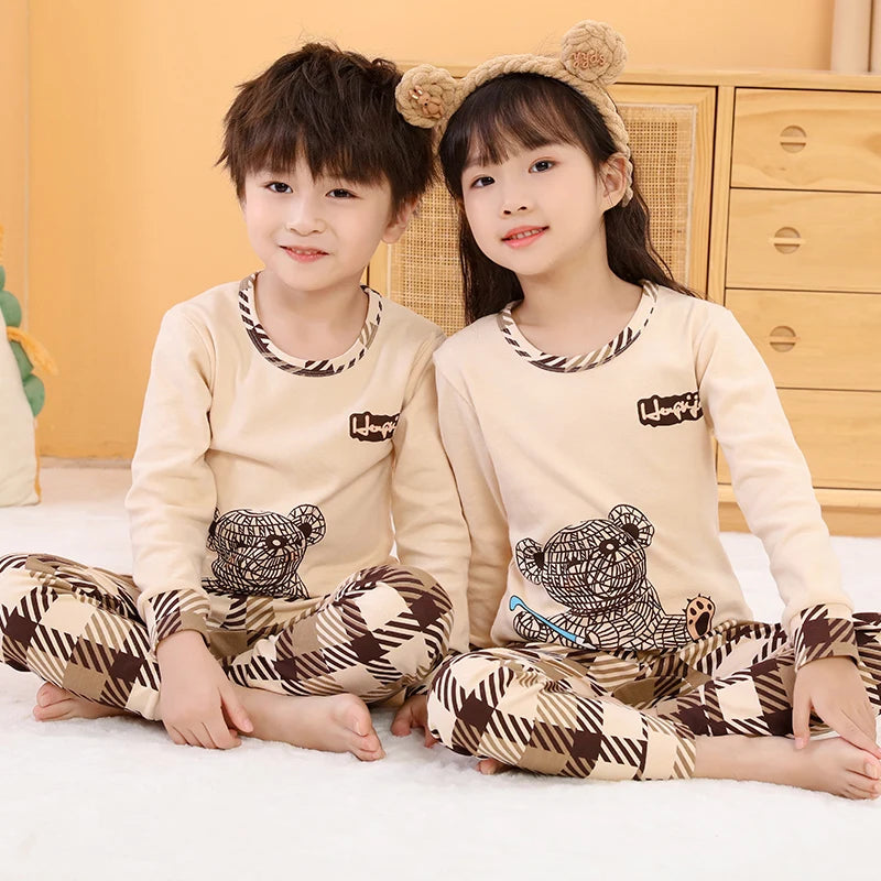 Premium Girls Pajama Set With Cotton 100 And Pink Cat Print Long Sleeve Ages 7 To 14 - ToylandEU