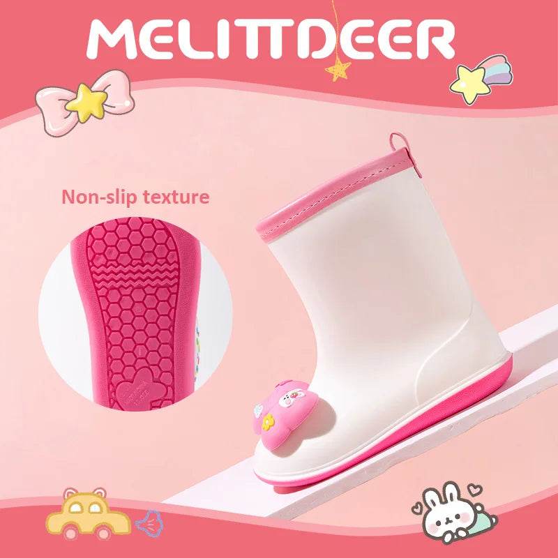 Premium Girls Rain Boots Non Slip Sole For Outdoor Kids - ToylandEU