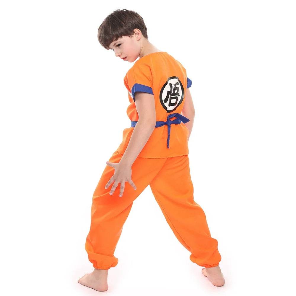 Premium Goku Cosplay Bodysuit With Wig For Kids Halloween - ToylandEU