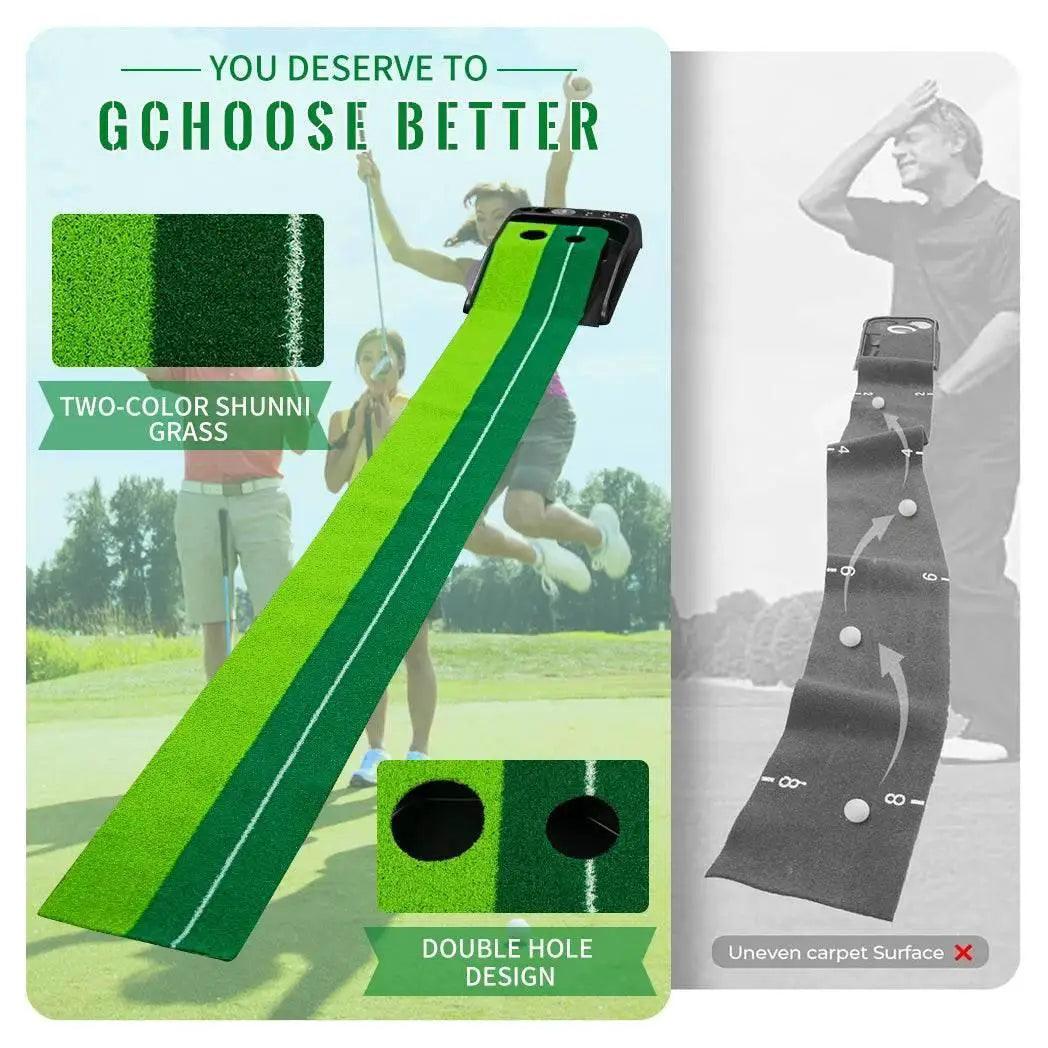  Premium Golf Putting Mat with Ball Return System - Caiton -  ToylandEU™