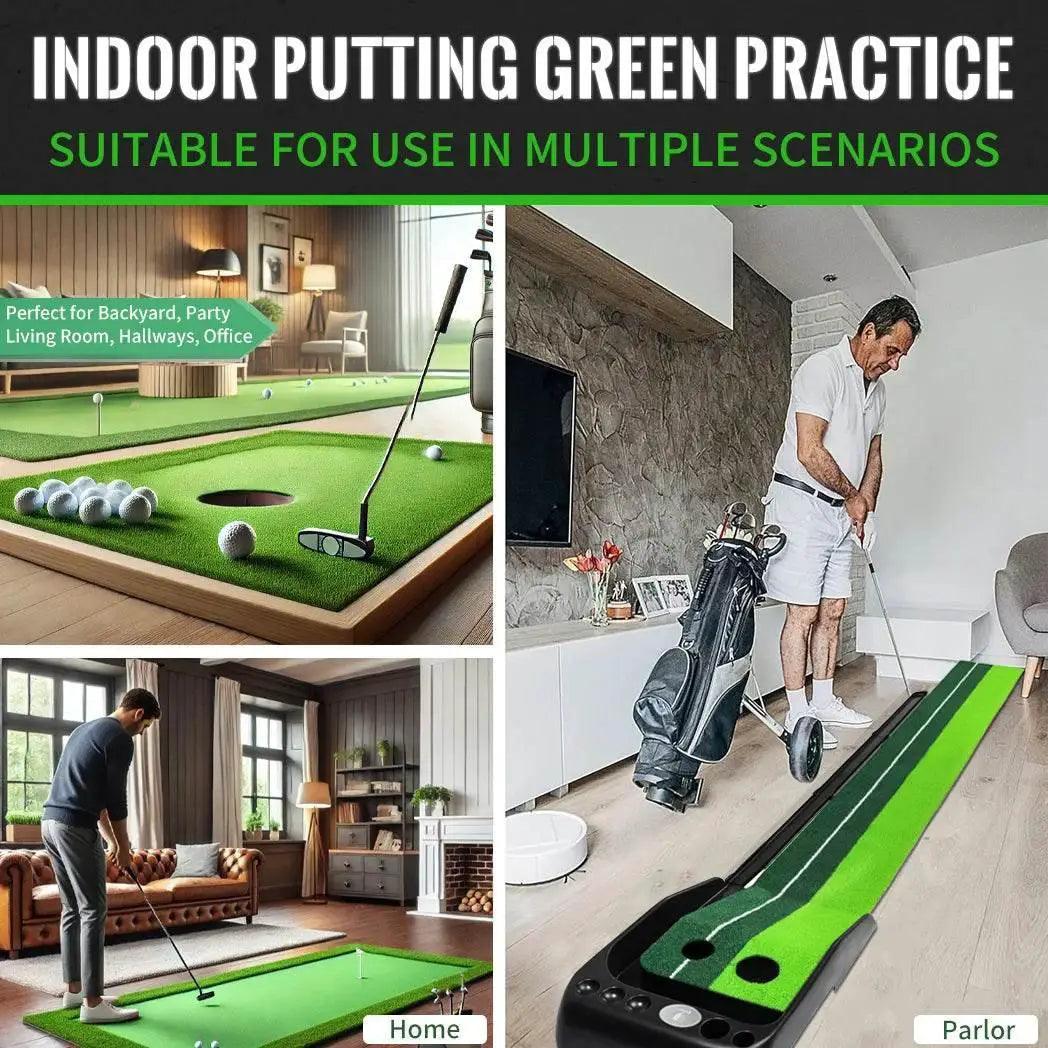  Premium Golf Putting Mat with Ball Return System - Caiton -  ToylandEU™