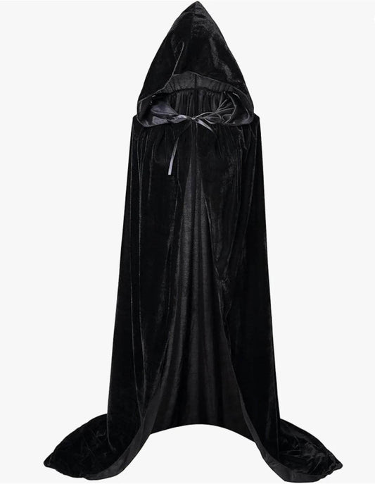 Premium Grim Reaper Cloak Velvet Long Hooded Unisex Cosplay - ToylandEU