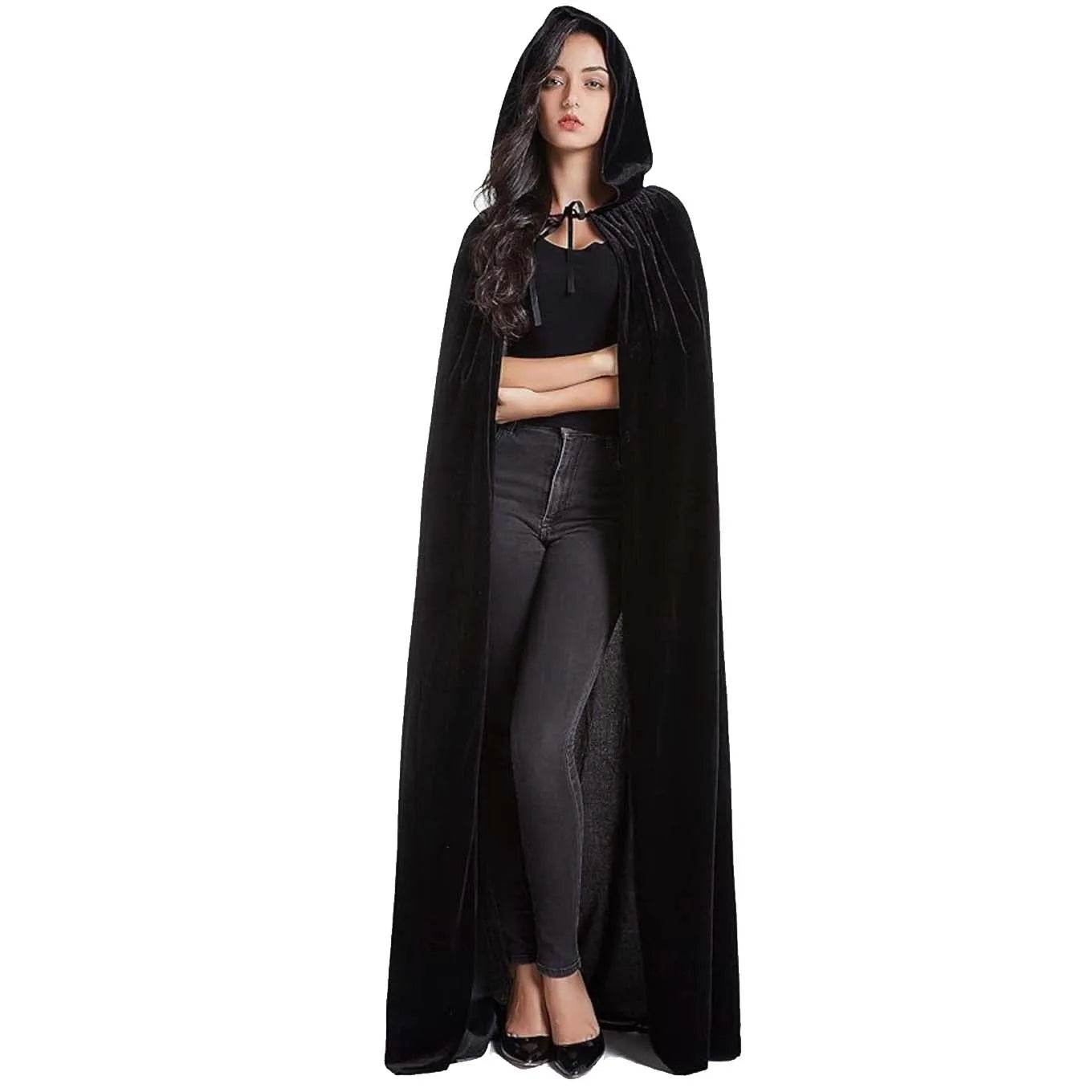 Premium Grim Reaper Cloak Velvet Long Hooded Unisex Cosplay - ToylandEU