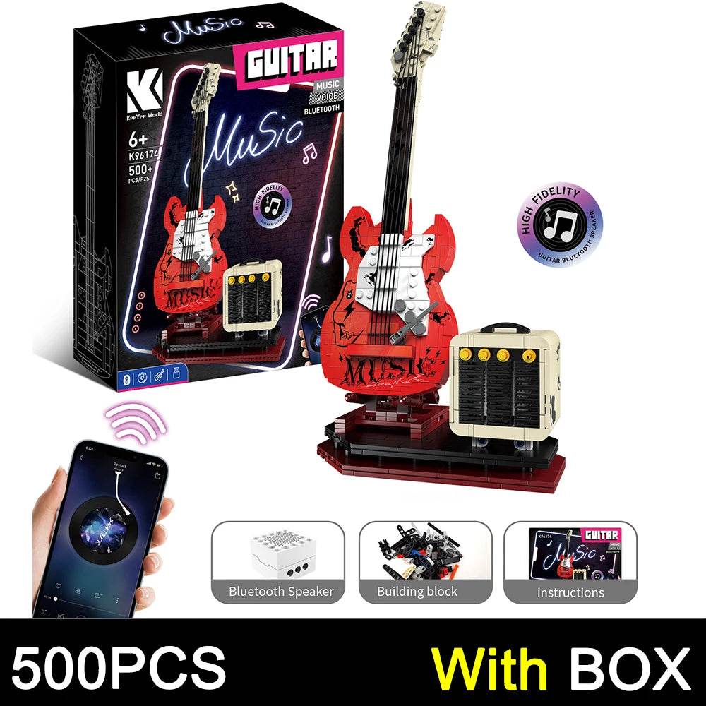 Premium Guitar Building Blocks Toy Bluetooth For Kids - ToylandEU