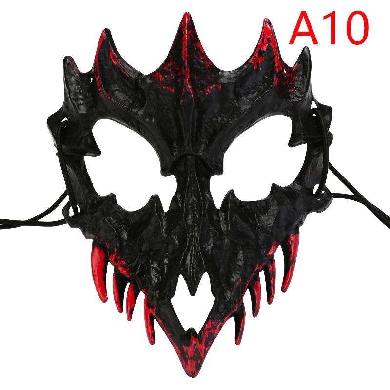 Premium Halloween Mask Half Face Dragon God Cosplay - ToylandEU