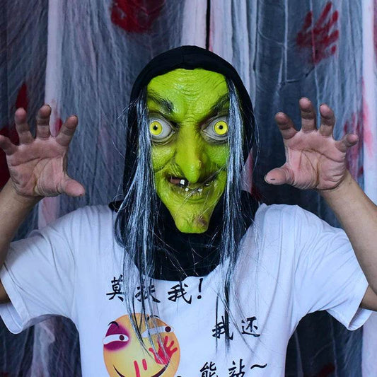 Premium Halloween Mask Old Witch Long Nose Latex For Adults - ToylandEU
