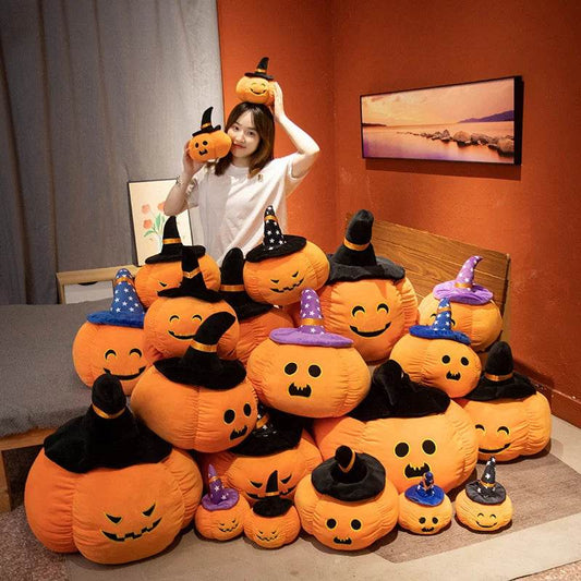Premium Halloween Plush Pumpkin With Hat For Kids Everywhere - ToylandEU