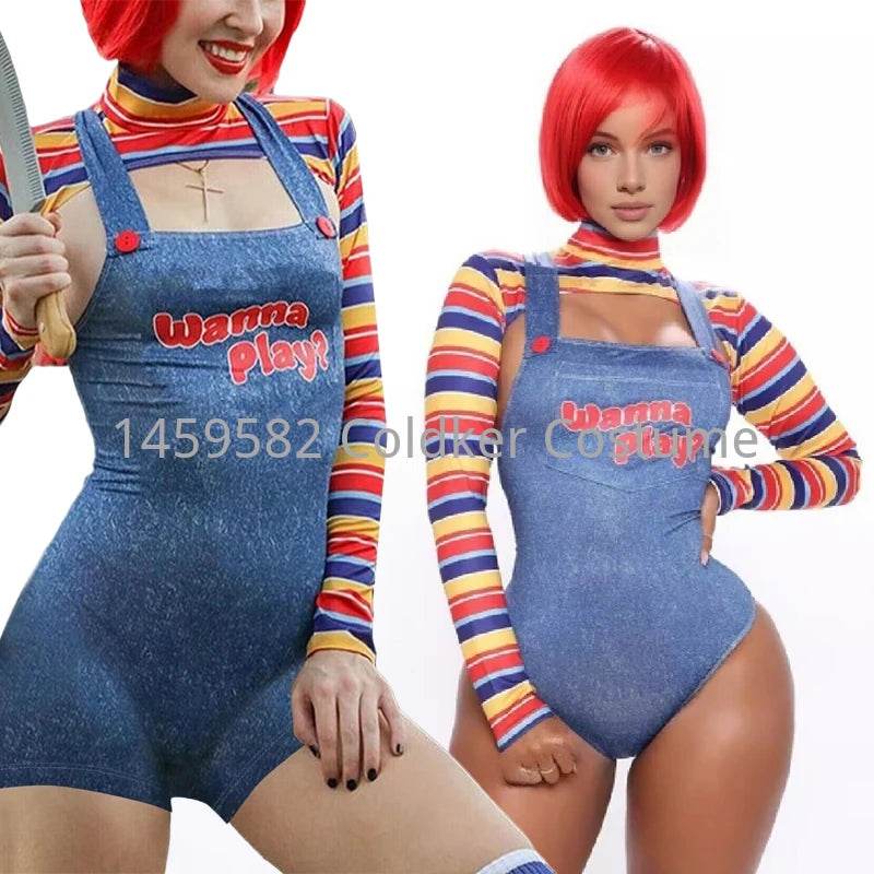 Premium Halloween Two Piece Chucky Cosplay For Women - ToylandEU