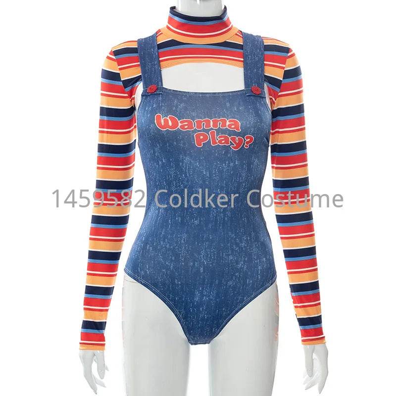 Premium Halloween Two Piece Chucky Cosplay For Women - ToylandEU