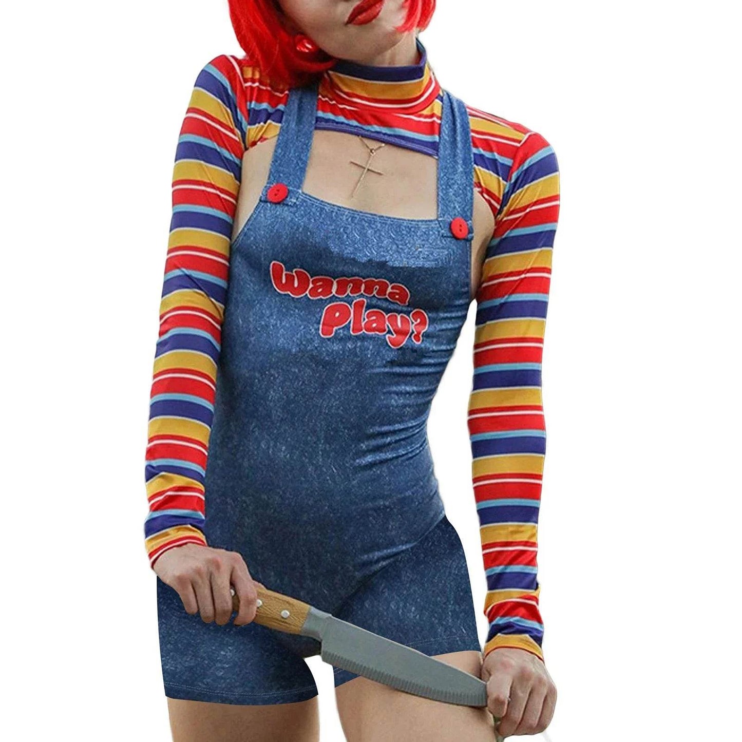 Premium Halloween Two Piece Chucky Cosplay For Women - ToylandEU