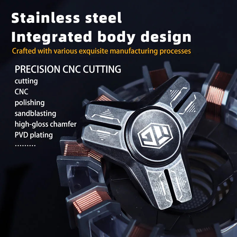 Premium Hand Spinner Anti Anxiety Triangular Stainless Steel Design For Adults And Teens Stress Relief Gift - ToylandEU