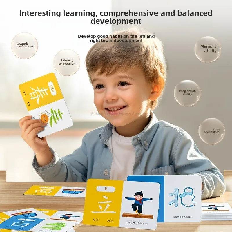 Premium Hanzi Pinyin Cards Double Hanzi For Five To Eight - ToylandEU
