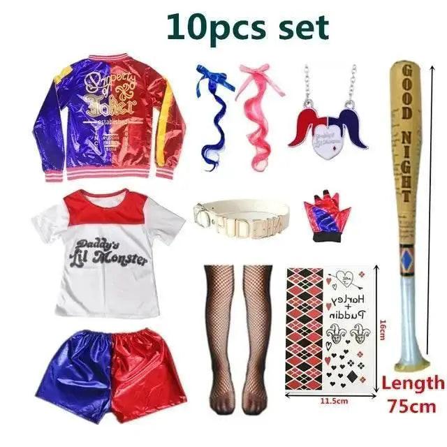  Premium Harley Quinn Costume 4Pc Jacket Set Toyland EU -  ToylandEU™