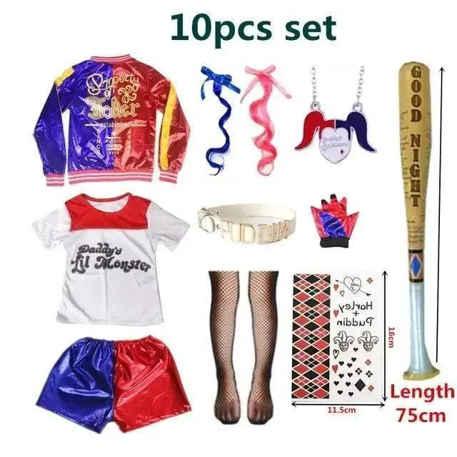  Premium Harley Quinn Costume 4Pc Jacket Set Toyland EU -  ToylandEU™