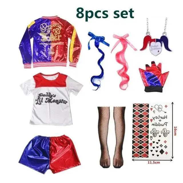  Premium Harley Quinn Costume 4Pc Jacket Set Toyland EU -  ToylandEU™