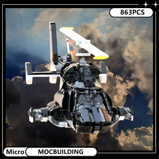 Premium Helicopter Model Kit Scale 1 To 25 Micro MOC For Collectors And Builders - ToylandEU