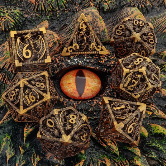  Premium Hollow Metal Dungeons and Dragons Dice Set - GSF -  ToylandEU™