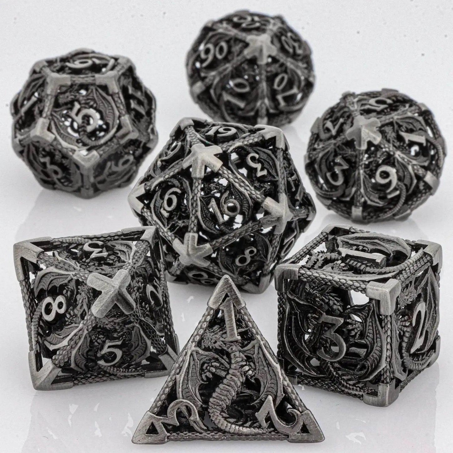  Premium Hollow Metal Dungeons and Dragons Dice Set - GSF -  ToylandEU™