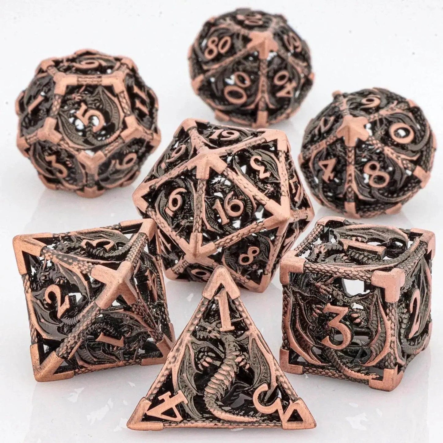  Premium Hollow Metal Dungeons and Dragons Dice Set - GSF -  ToylandEU™