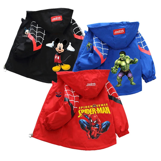 Premium Hooded Jacket Spiderman Theme Unisex Kids Cosplay Outerwear For Ages 1 To 10 - ToylandEU