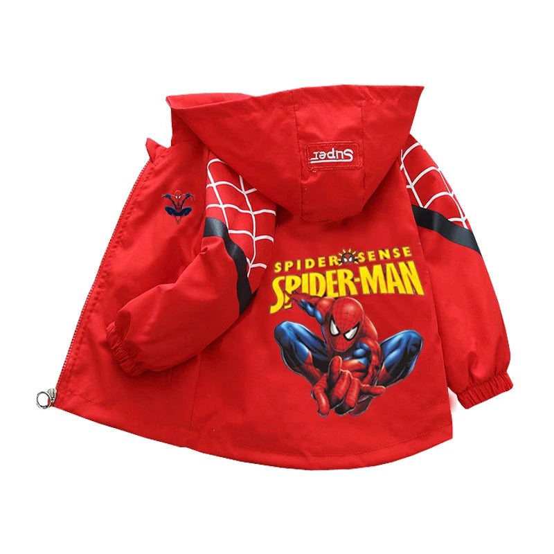 Premium Hooded Jacket Spiderman Theme Unisex Kids Cosplay Outerwear For Ages 1 To 10 - ToylandEU