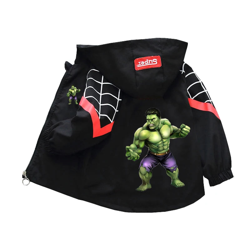 Premium Hooded Jacket Spiderman Theme Unisex Kids Cosplay Outerwear For Ages 1 To 10 - ToylandEU