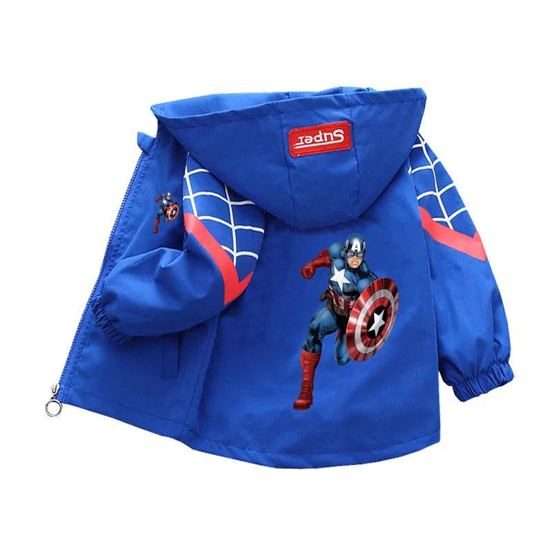 Premium Hooded Jacket Spiderman Theme Unisex Kids Cosplay Outerwear For Ages 1 To 10 - ToylandEU