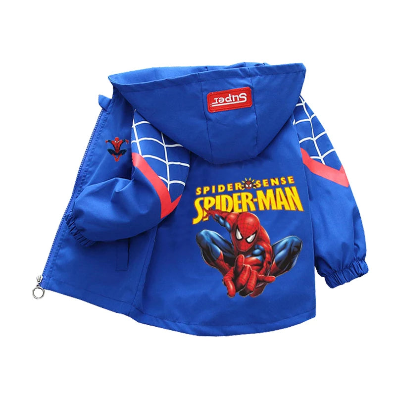 Premium Hooded Jacket Spiderman Theme Unisex Kids Cosplay Outerwear For Ages 1 To 10 - ToylandEU