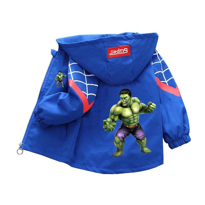 Premium Hooded Jacket Spiderman Theme Unisex Kids Cosplay Outerwear For Ages 1 To 10 - ToylandEU