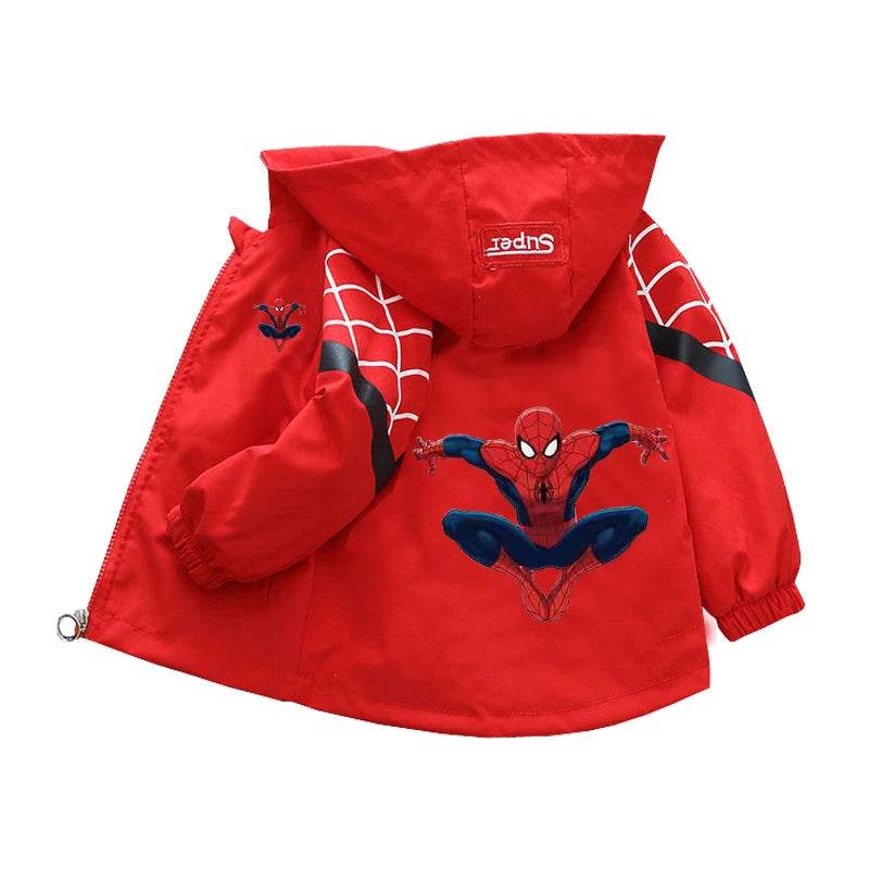 Premium Hooded Jacket Spiderman Theme Unisex Kids Cosplay Outerwear For Ages 1 To 10 - ToylandEU