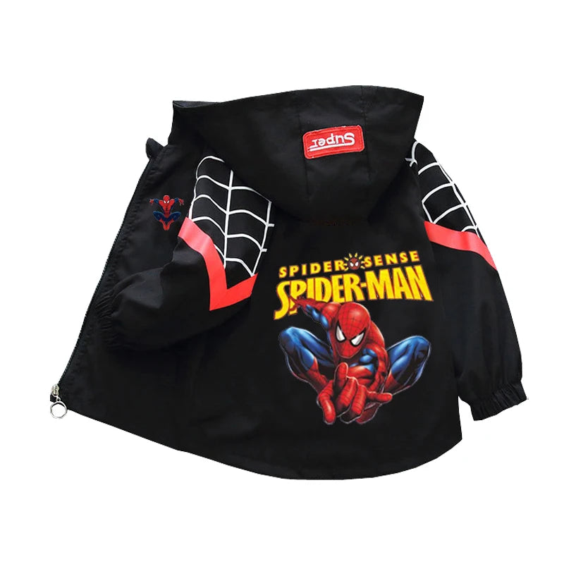 Premium Hooded Jacket Spiderman Theme Unisex Kids Cosplay Outerwear For Ages 1 To 10 - ToylandEU