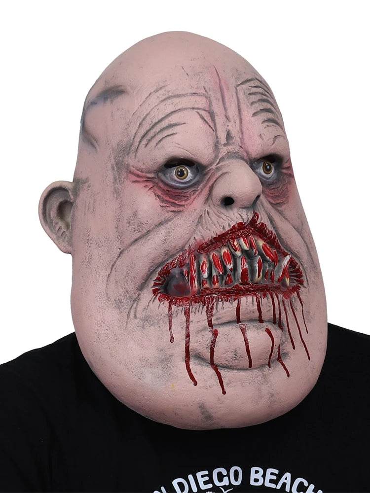 Premium Horror Mask Red Creepy Smile White Lady Cosplay - ToylandEU