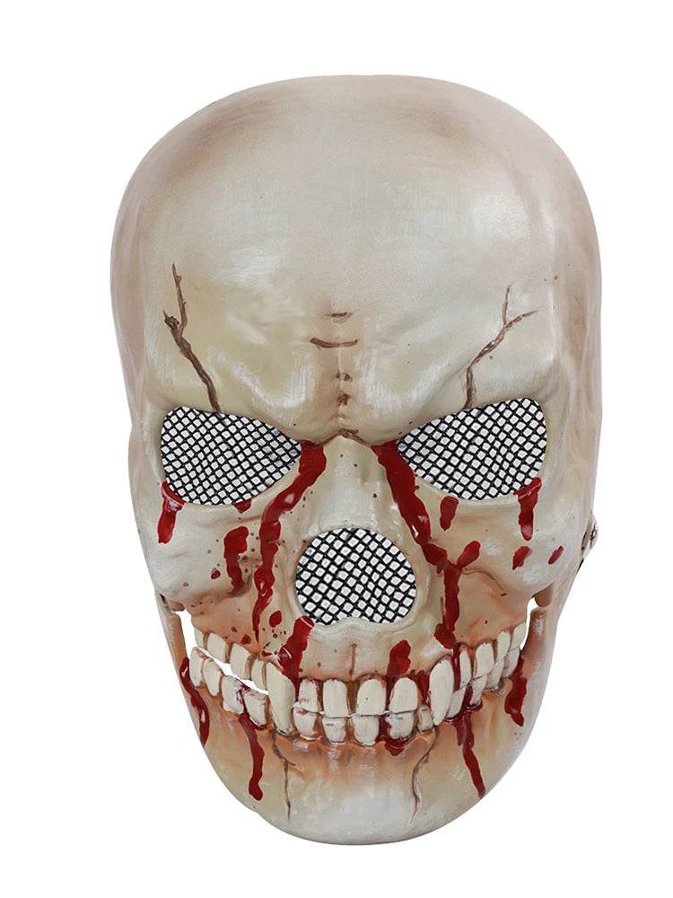 Premium Horror Mask Red Creepy Smile White Lady Cosplay - ToylandEU