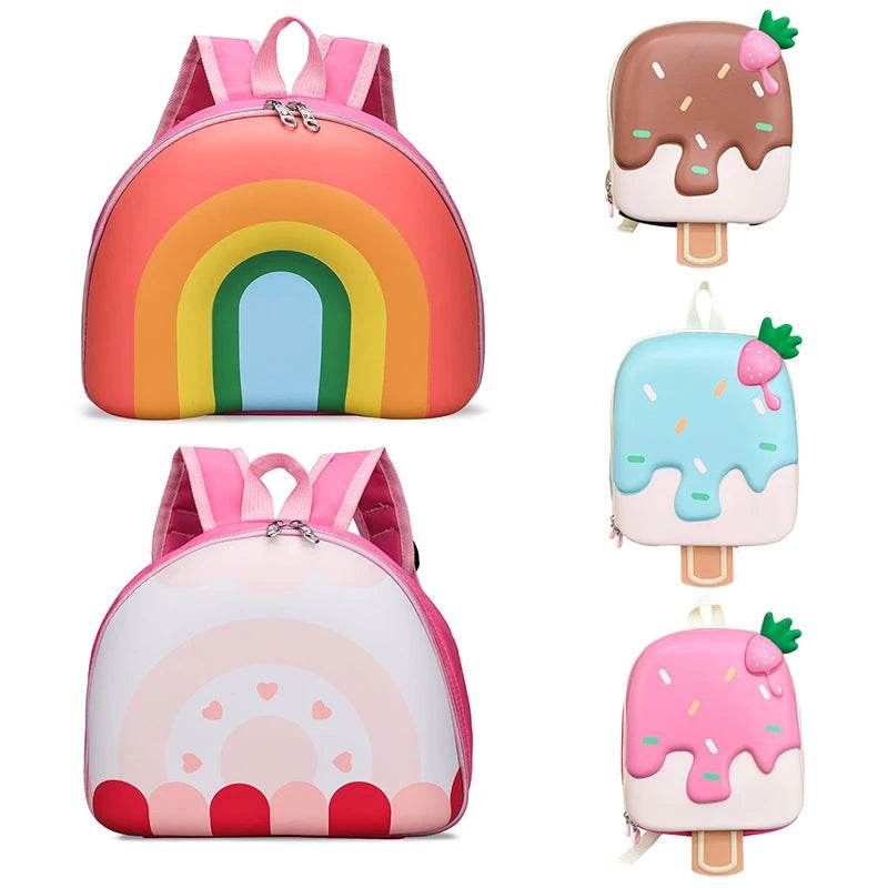 Premium Ice Cream Shape Kids Backpack For 4 To 6 Year Old Boys And Girls Kindergarten - ToylandEU