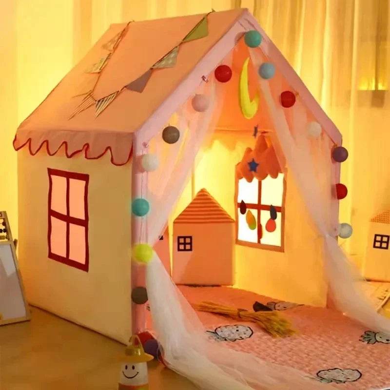 Premium Indoor Princess Tent Playhouse Foldable For Kids - ToylandEU